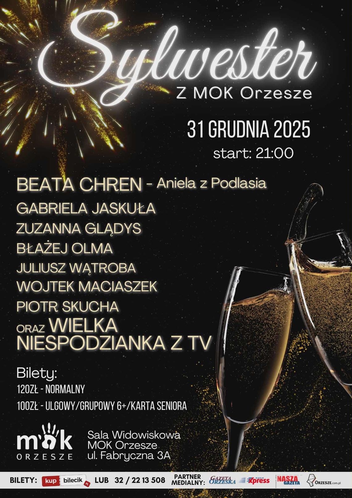 Sylwester pełen niespodzianek z MOK Orzesze!