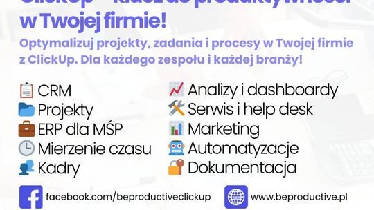 ClickUp dla firm - lepsze zarządzanie z BeProductive.pl