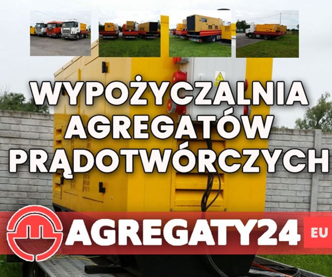 Agregat prądotwórczy wynajem, cała Polska Agregat prądotwórczy wynajem, cała Polska