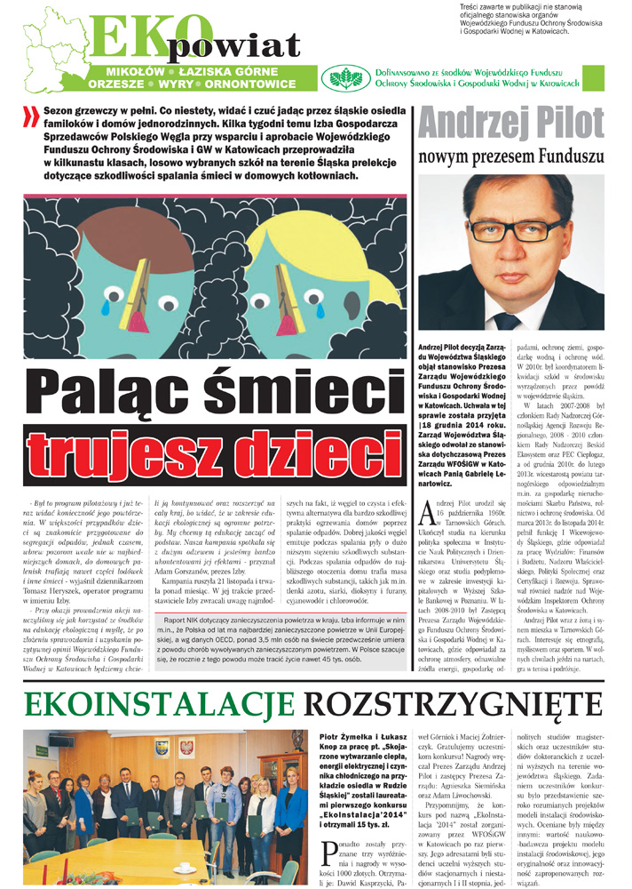 E-wydanie "Eko Powiat" - styczeń 2015 str. 1