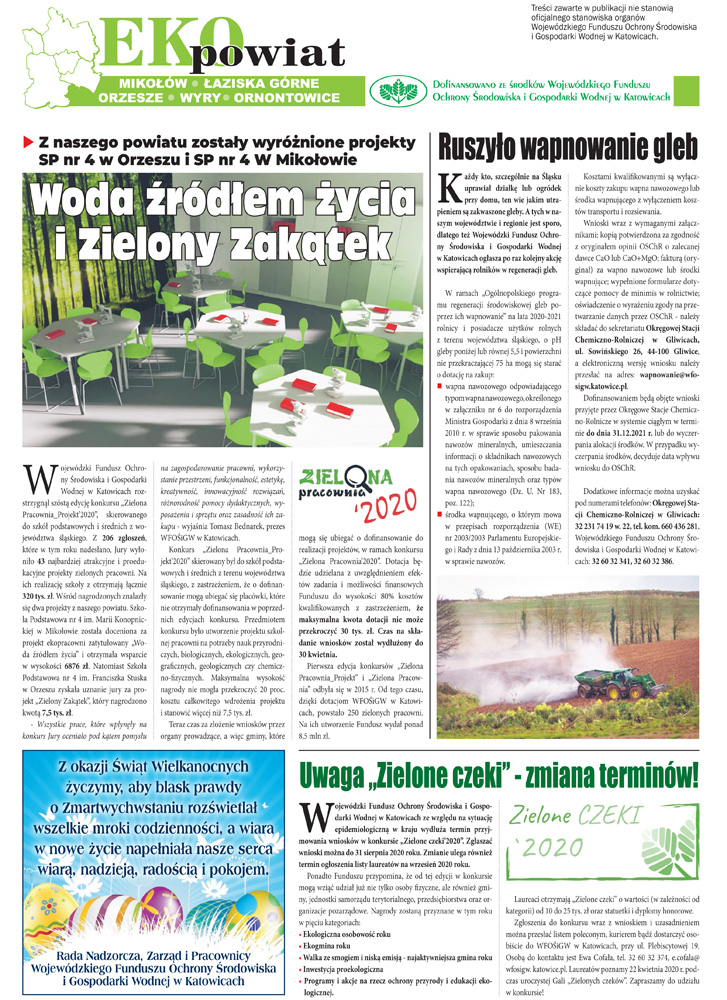 E-wydanie "Eko Powiat" - kwiecień 2020 str. 1
