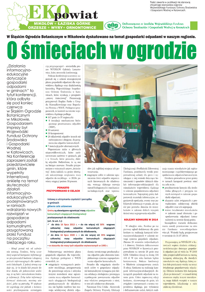 E-wydanie "Eko Powiat" - lipiec 2014 str. 1