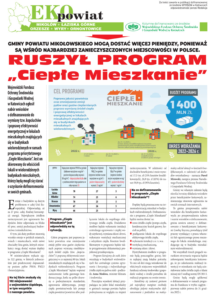 E-wydanie "Eko Powiat" - sierpień 2022 str. 1