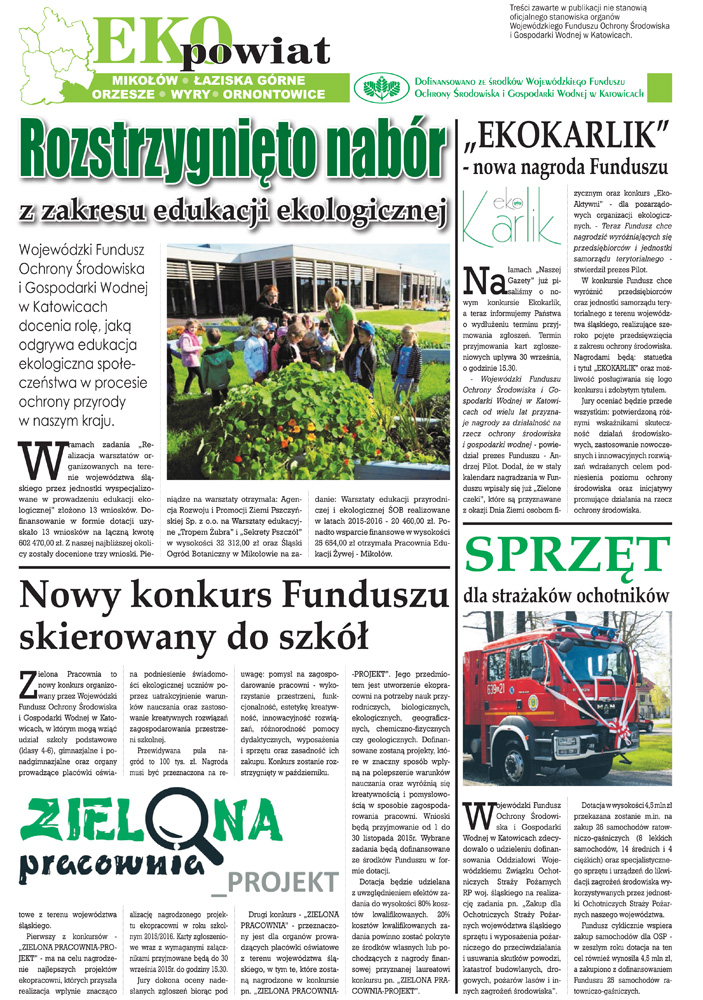 E-wydanie "Eko Powiat" - wrzesień 2015 str. 1