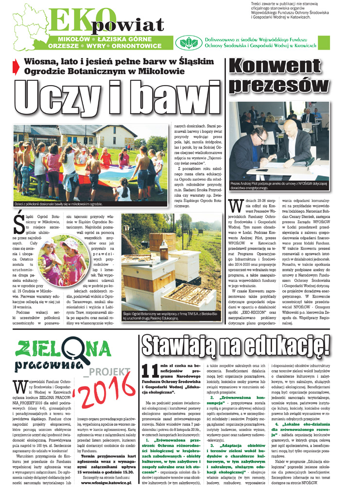 E-wydanie "Eko Powiat" - wrzesień 2016 str. 1