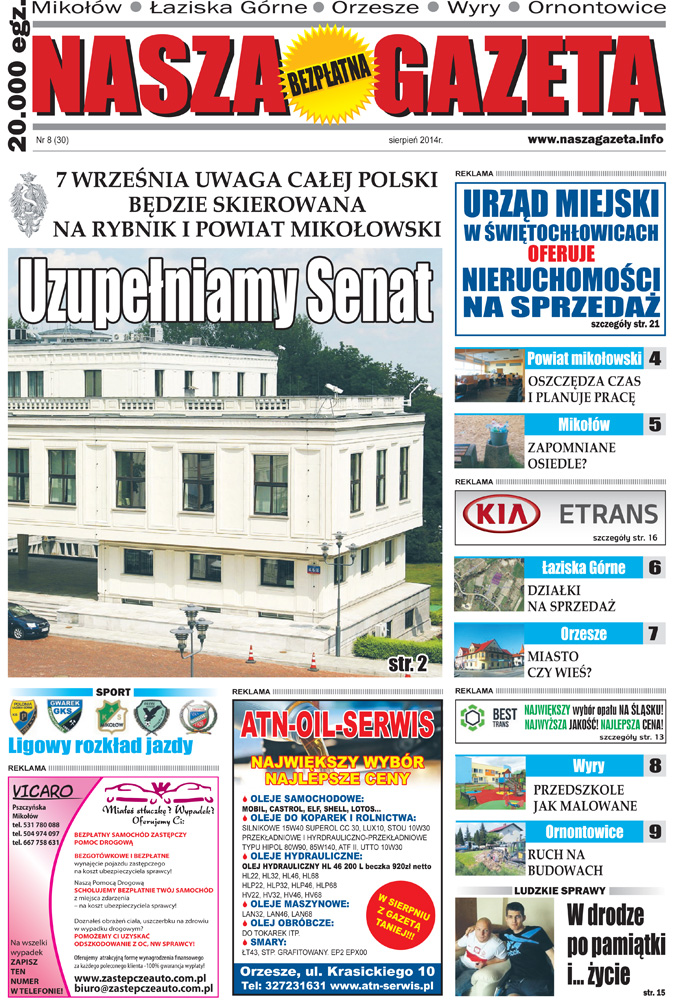 E-wydanie "Nasza Gazeta" - sierpień 2014