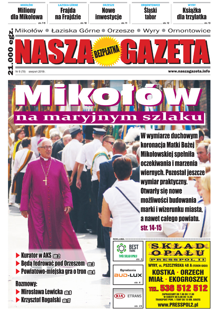 E-wydanie "Nasza Gazeta" - sierpień 2018